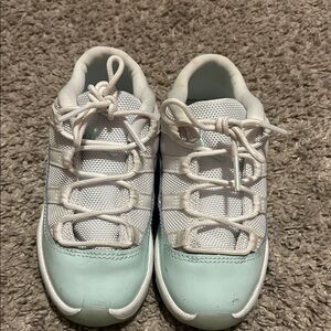 Kids White and Mint Sneakers